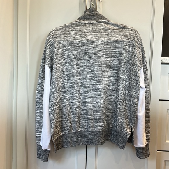 PINK Victoria’s Secret Quarter Zip Sweater, Grey/White/Black, Size S - Picture 5 of 7
